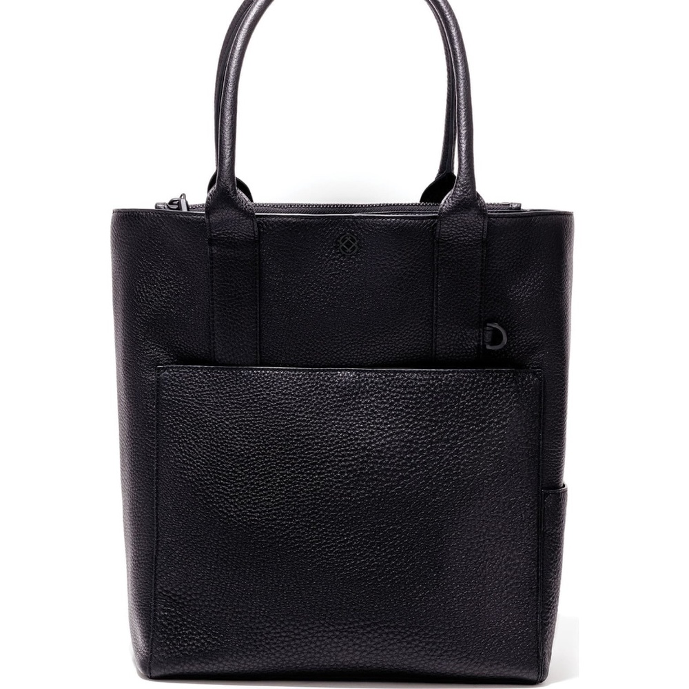 Dagne Dover Charlie Large Leather Tote - Black